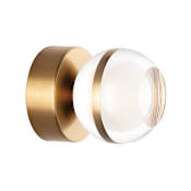 ET2 Swank 5" Tall LED Wall Sconce Natural Aged Brass