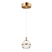 ET2 Swank 5" Wide LED Mini Pendant Natural Aged Brass