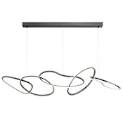 ET2 Unity 55" Wide LED Abstract Chandelier Black Chrome