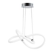 ET2 Tracer 23" Wide LED Chandelier Polished Chrome