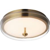 ET2 Voto 12" Wide Flush Mount Drum Ceiling Fixture Natural Aged Brass