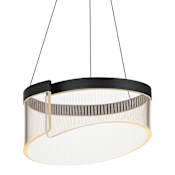 ET2 Sonata 13" Wide LED Drum Chandelier Black