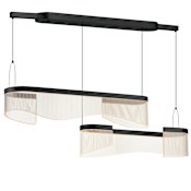 ET2 Sonata 48" Wide LED Linear Chandelier Black