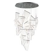 ET2 Rinkle 36" Wide LED Multi Light Abstract Pendant Brushed Gunmetal