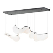 ET2 Rinkle 58" Wide LED Abstract Linear Pendant Brushed Gunmetal