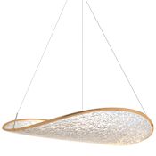 ET2 Moonscapes 24" Wide LED Abstract Chandelier Brushed Champagne