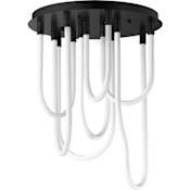 ET2 Soleil 20" Wide Flush Mount Ceiling Fixture Black
