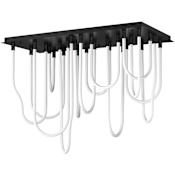 ET2 Soleil 42" Wide Flush Mount Linear Ceiling Fixture Black