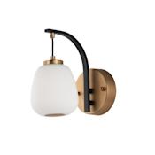 ET2 Soji 9" Tall LED Wall Sconce with Narrow Shade Black / Gold