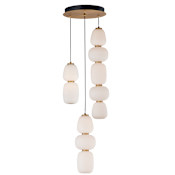 ET2 Soji 3 Light 16" Wide LED Multi Light Pendant Black / Gold