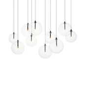 ET2 Global 10 Light 42" Wide LED Linear Pendant Black