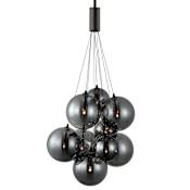 ET2 Burst 9 Light 20" Wide LED Pendant with Black Shades Black