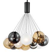 ET2 Burst 20 Light 35" Wide LED Multi Light Pendant Black / Multi Color
