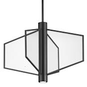 ET2 Telstar 26" Wide LED Pendant with Patterned Acrylic Accents Black