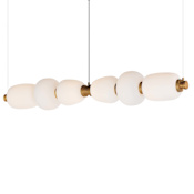 ET2 Soji 6 Light 60" Wide LED Linear Pendant Black / Gold