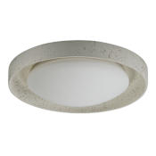 ET2 Matera 22" Wide Flush Mount Drum Ceiling Fixture Chaulk White