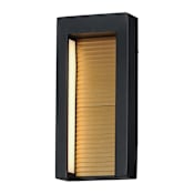 ET2 Alcove 14" Tall LED Outdoor Wall Sconce Black / Gold