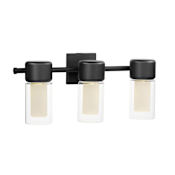ET2 Dram 3 Light 22" Wide LED Vanity Light Black