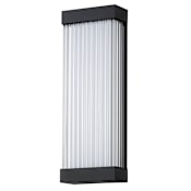 ET2 Acropolis 22" Tall LED Outdoor Wall Sconce with Crystal Shade Black