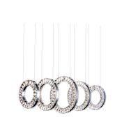 ET2 Charm 5 Light 37" Wide LED Multi Light Pendant Polished Chrome