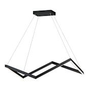 ET2 Stealth 35" Wide LED Abstract Chandelier Black