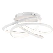ET2 Twisted 24-1/2" Wide Integrated LED Semi-Flush Ceiling Fixture with Silicone Diffuser - 277 Matte White
