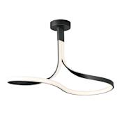 ET2 Serpentine 13" Wide LED Semi-Flush Ceiling Fixture Black