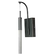 ET2 Sceptor 19" LED Wall Sconce with Clear Bubble Glass Shade Black Chrome