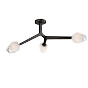 ET2 Blossom 3 Light 27" Wide LED Semi-Flush Ceiling Fixture Black