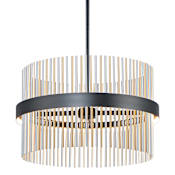 ET2 Chimes 24" Wide LED Drum Chandelier Black / Satin Nickel / Satin Brass