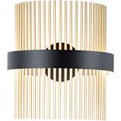 ET2 Chimes 7" Wide Wall Sconce Black / Satin Brass
