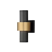 ET2 Reveal Outdoor 12" Tall LED Wall Sconce Black / Gold