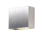 ET2 Alumilux Sconce 6" Tall Integrated LED Wall Sconce with Glass Square Shade - ADA Compliant Satin Aluminum
