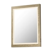 ET2 Sawyer 24"W x 36"H Rectangular Flat Framed Accent Mirror Oak