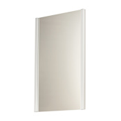 ET2 Luminance 24"W x 42"H Rectangular Flat Aluminum Framed Wall Mounted Bathroom Mirror with LED Lighting Polished Chrome