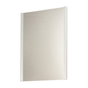 ET2 Luminance 30"W x 42"H Rectangular Flat Aluminum Framed Wall Mounted Bathroom Mirror with LED Lighting Polished Chrome