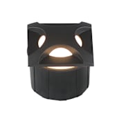 ET2 Single Alumilux Landscape 3" Wide 12V LED Square In-Ground Well Light Black