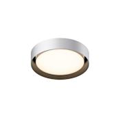 ET2 Echo 16" Wide LED Flush Mount Drum Ceiling Fixture White / Black