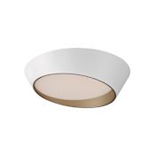 ET2 Slant 20" Wide LED Flush Mount Ceiling Fixture White / Gold