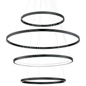 ET2 Groove 40" Wide Suspension Multi Light Pendant Black