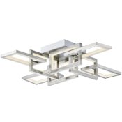 ET2 Link 8 Light 29" Wide Integrated LED Semi-Flush Ceiling Fixture Satin Nickel