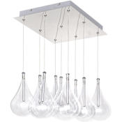 ET2 Larmes 12" 9 Light Pendant Chrome