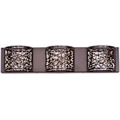 ET2 Inca 24" Crystal Bath Light with LED Bulbs Bronze
