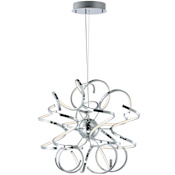 ET2 Chaos 24" Wide LED Chandelier Polished Chrome
