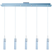 ET2 Fizz IV 39" LED Pendant Polished Chrome / Bubble Glass
