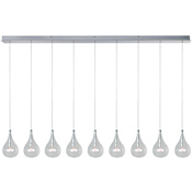 ET2 Larmes 56" 9 Light Linear Pendant Polished Chrome