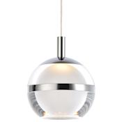 ET2 Swank 4-1/2" Wide LED Pendant with Acrylic Orb Shade Polished Chrome