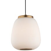 ET2 Soji 2 Light 7" Wide LED Mini Pendant with Short Shade Black / Gold