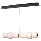 ET2 Soji 2 Light 6" Wide LED Linear Chandelier Black / Gold