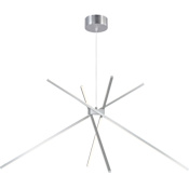 ET2 Alumilux Aster 45" Wide LED Abstract Sputnik Chandelier Satin Aluminum